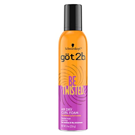 Schwarzkopf Got2b Be Twisted Air Dry Curl Foam, 8 oz / 226 g