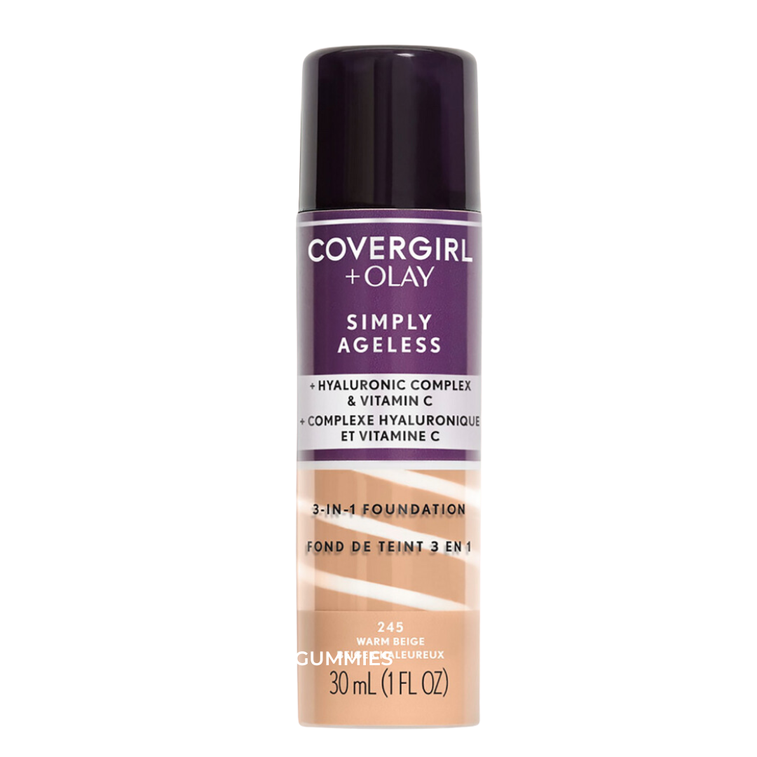 Covergirl + Olay Simply Ageless Hyaluronic Complex & Vitamin C 3-in-1 Foundation 245 Warm Beige 1 oz