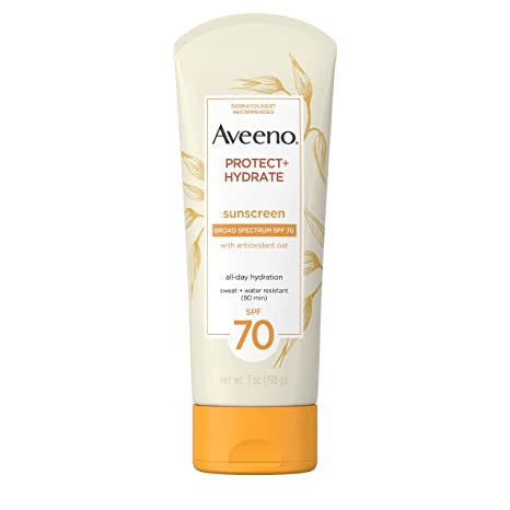 Aveeno Protect + Hydrate Lotion Sunscreen Broad Spectrum SPF 70 (7 oz)