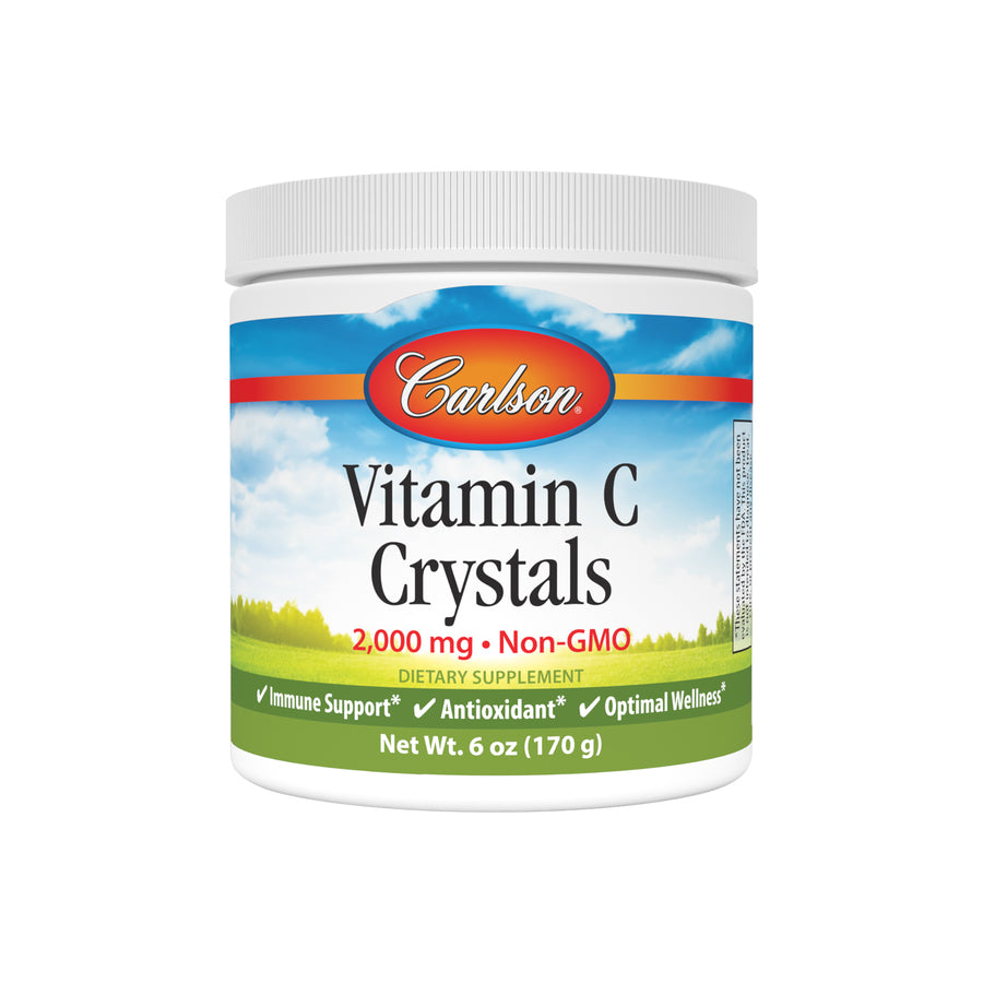 Carlson Vitamin C Crystals 2,000mg Non-GMO 6 oz. / 170g Immune Support. Antioxidant & Optimal Wellness