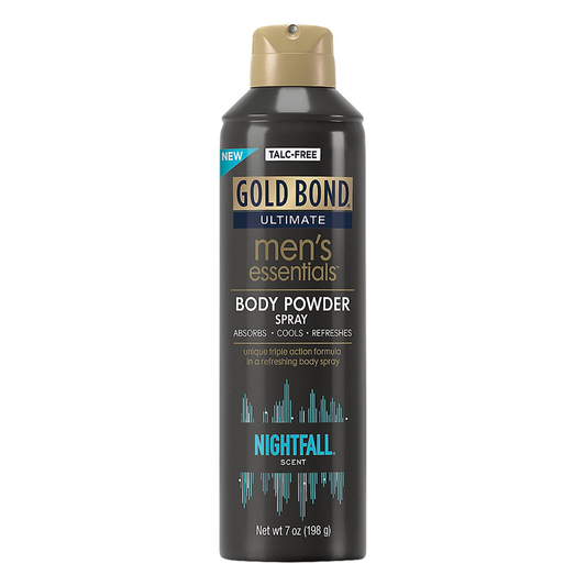 Gold Bond Ultimate Men's Essentials Body Powder Spray Nightfall Scent 7 Oz (198g)
