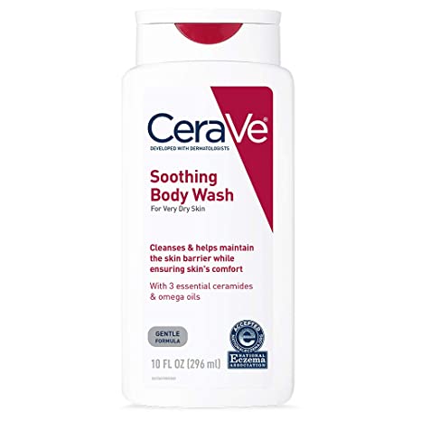 CeraVe Soothing Body Wash For Very Dry Skin Helps Maintain Skin Barrier Gentle Formula (296ml)
