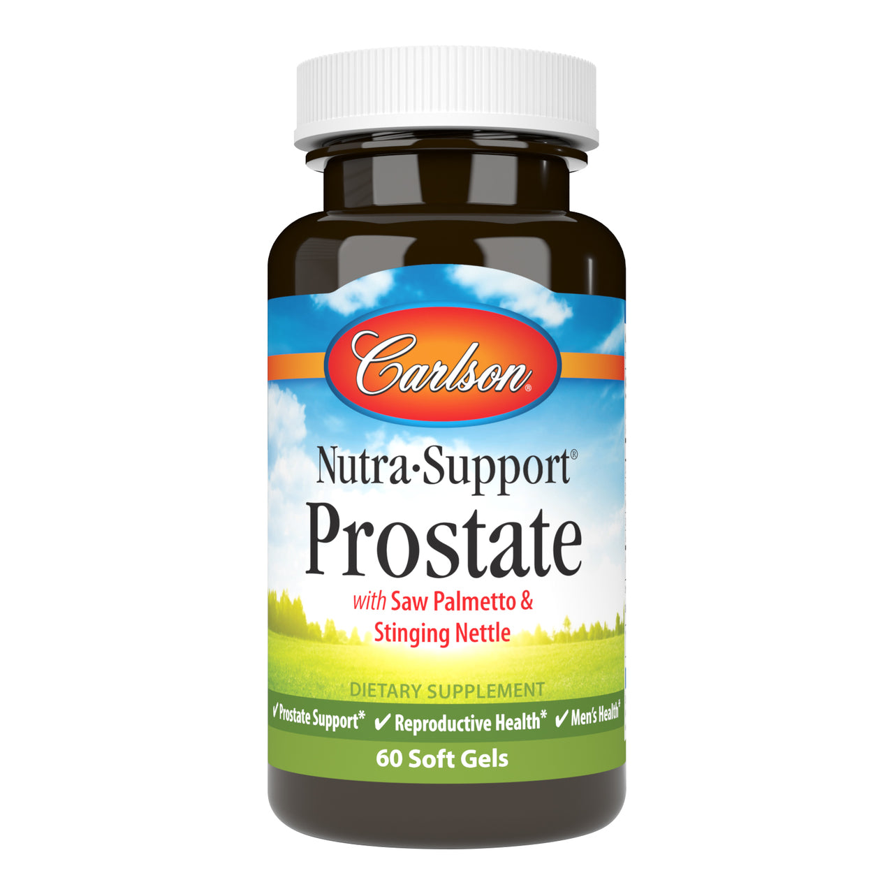 Carlson Nutra-Support Prostate with Saw Palmetto & Stinging Nettle 60 Soft Gels Prostate Support, Reproductive Health & Men's Health
