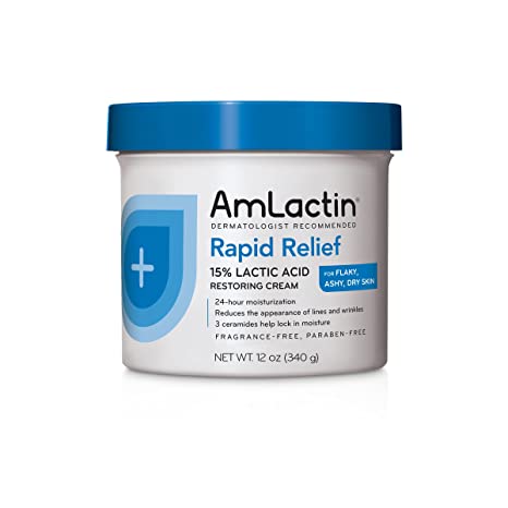 AmLactin Dermatologist Recommended Rapid Relief 15% Lactic Acid Restoring Cream 12 Oz (340g)