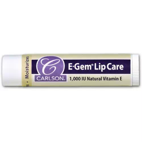Carlson E-Gem Lip Care 1,000 IU (670mg) Vitamin E per Tube, 0.15 oz. / 4.3g