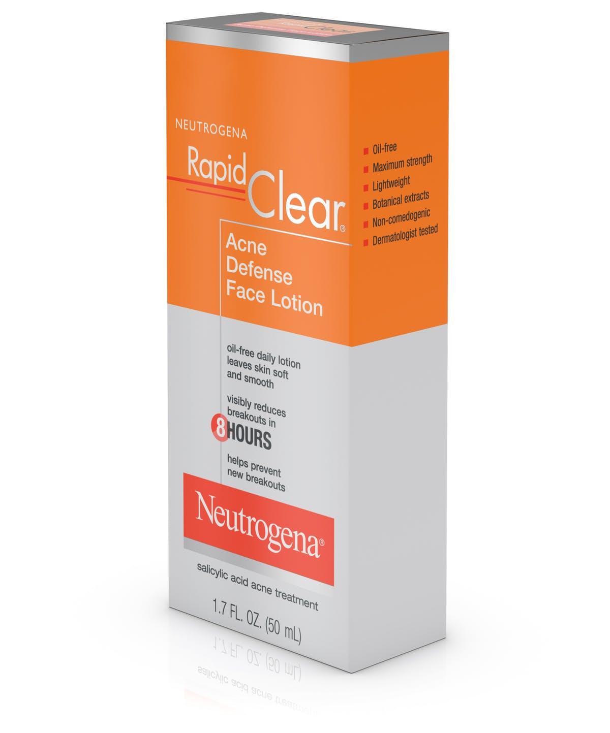 Neutrogena Rapid Clear Acne Defense Oil-Free Face Lotion & Moisturizer with Salicylic Acid 1.7 fl.oz (50 ml)