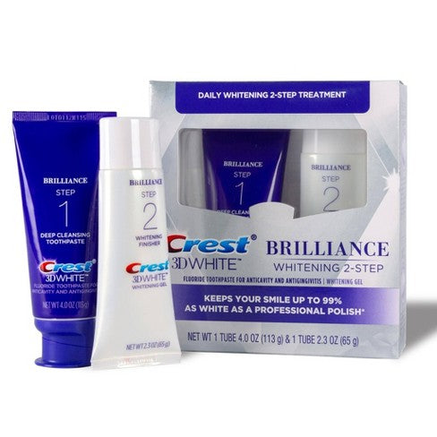 Crest 3D White Brilliance Toothpaste and Whitening Gel System, 4.0oz and 2.3oz