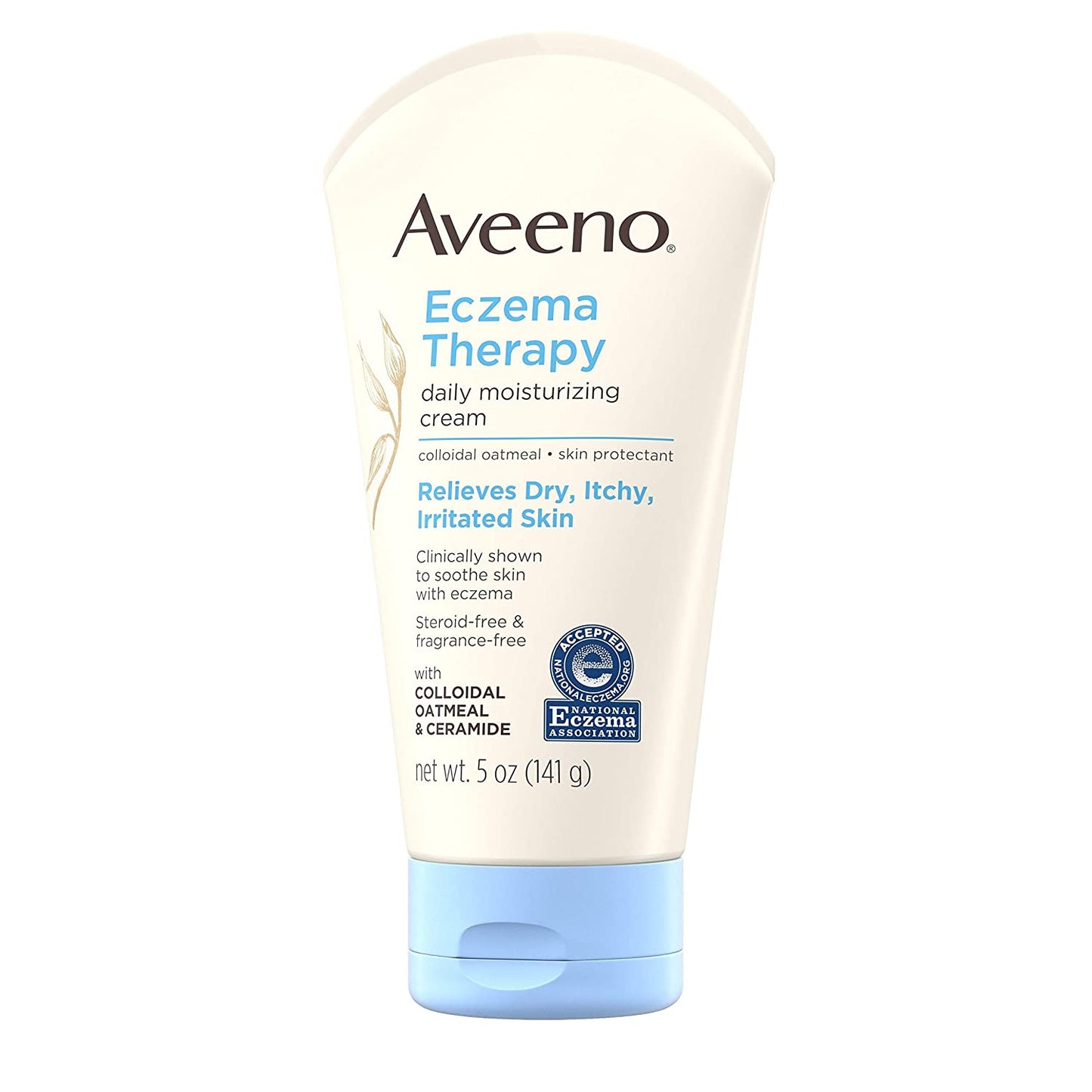 Aveeno Eczema Therapy Daily Moisturizing Cream with Colloidal Oatmeal & Ceramide For Dry, Itchy, Irritated Skin, 5 oz. / 141g