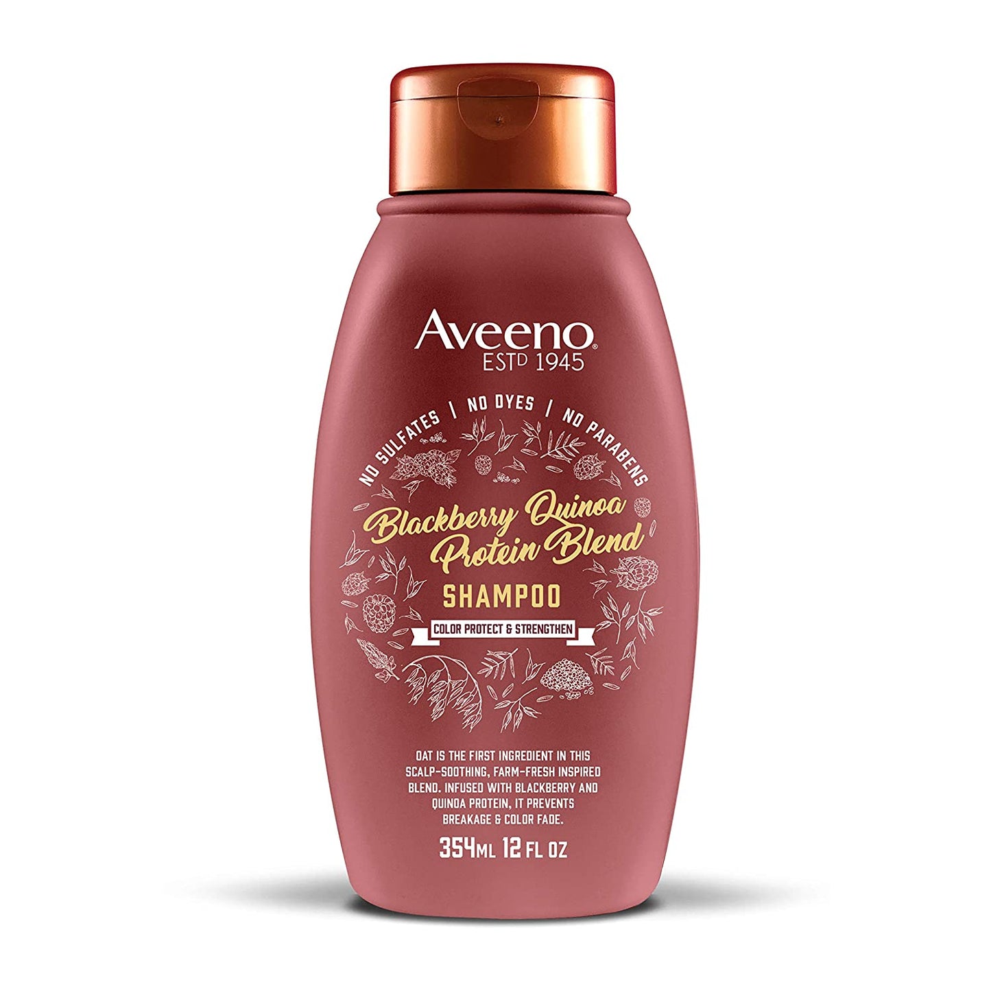 Aveeno Blackberry Quinoa Protein Blend Sulfate-Free Shampoo, 12 fl.oz / 354ml