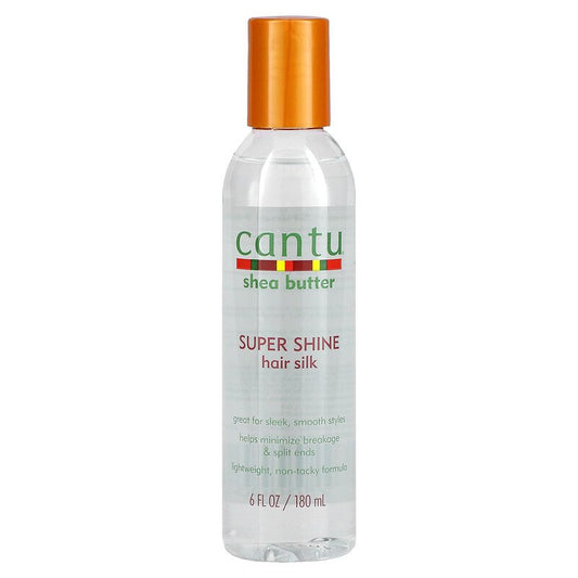 Cantu Shea Butter Super Shine Hair Silk Helps Minimize Breakage & Split Ends, 6 fl.oz / 180 ml
