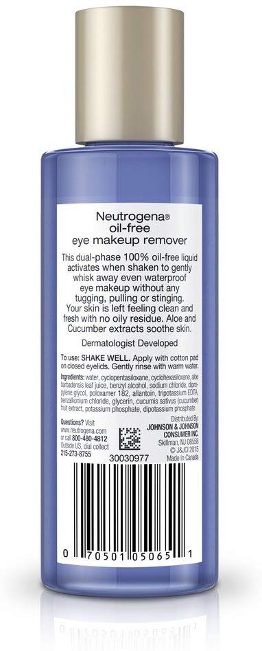 Neutrogena Oil Free Eye Makeup Remover 162 mL (Effective and Gentle)