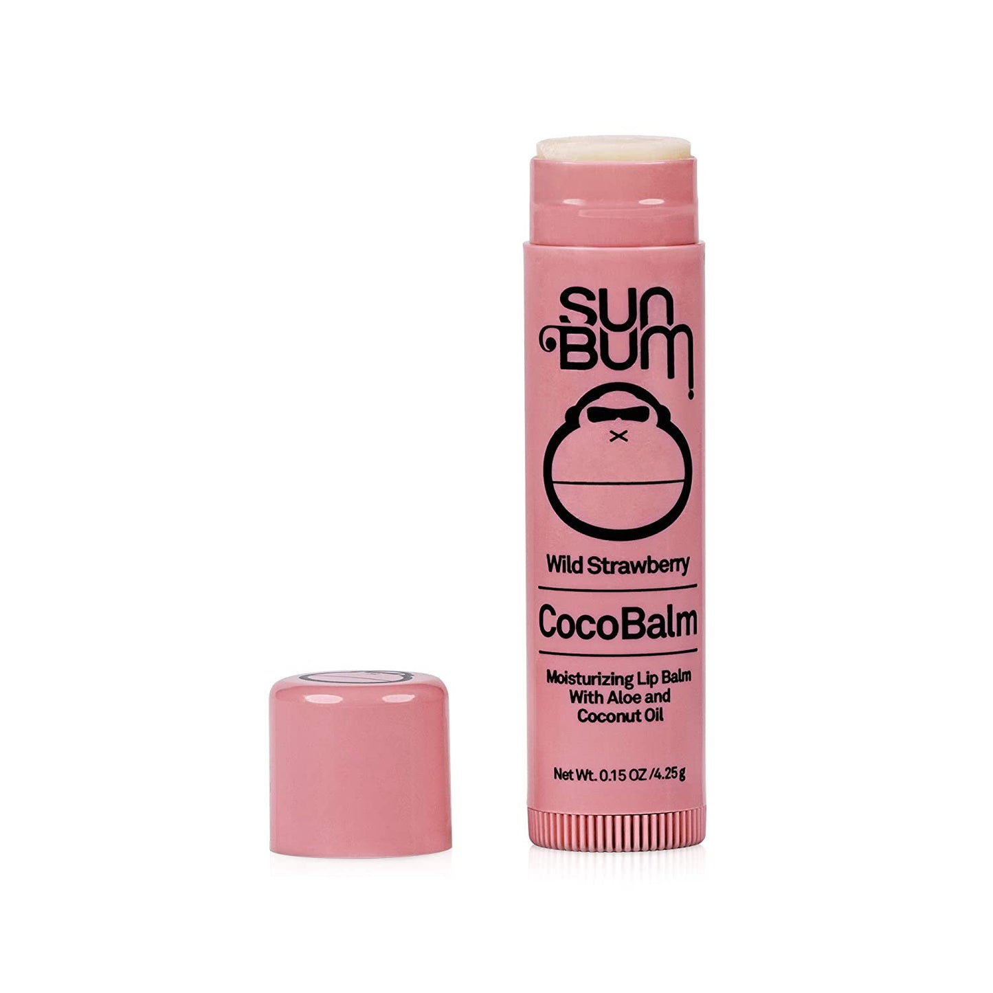 Sun Bum Wild Strawberry Cocobalm Moisturizing Lip Balm with Aloe & Coconut Oil, 0.15 oz. / 4.25g