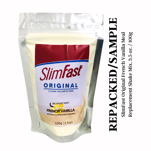SlimFast Original French Vanilla Meal Replacement Shake Mix, 3.5 oz. / 100g, REPACKED