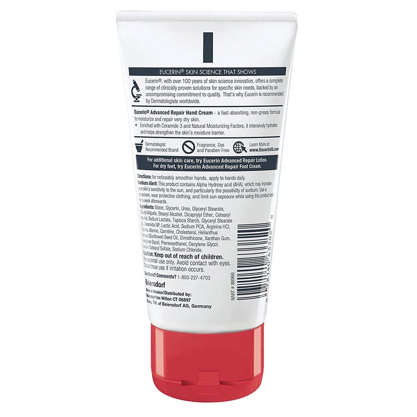 Eucerin Advanced Repair Hand Cream 2.7 Oz 78g