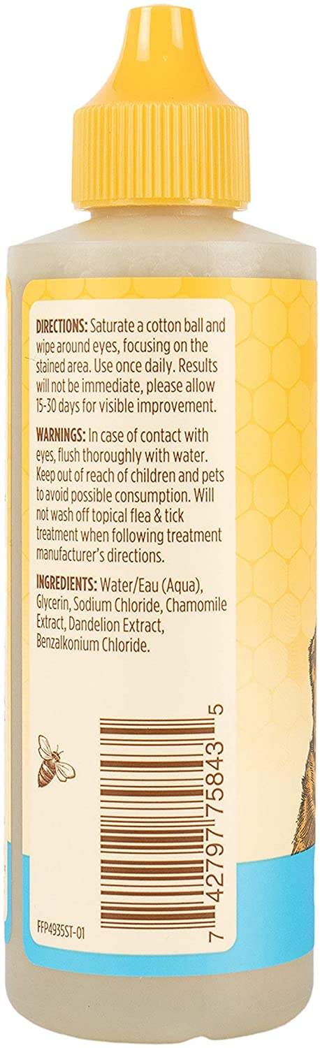 Burt's Bees for Dogs Tear Stain Remover with Chamomile, 4 fl.oz / 118 ml