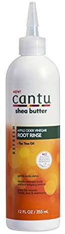 Cantu Shea Butter Refresh Root Rinse with Apple Cider Vinegar and Tea Tree Oil, 12 fl oz