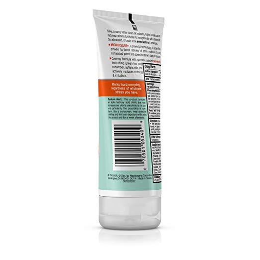 Neutrogena Oil-Free Acne Stress Control, Power-Cream Wash 177ml