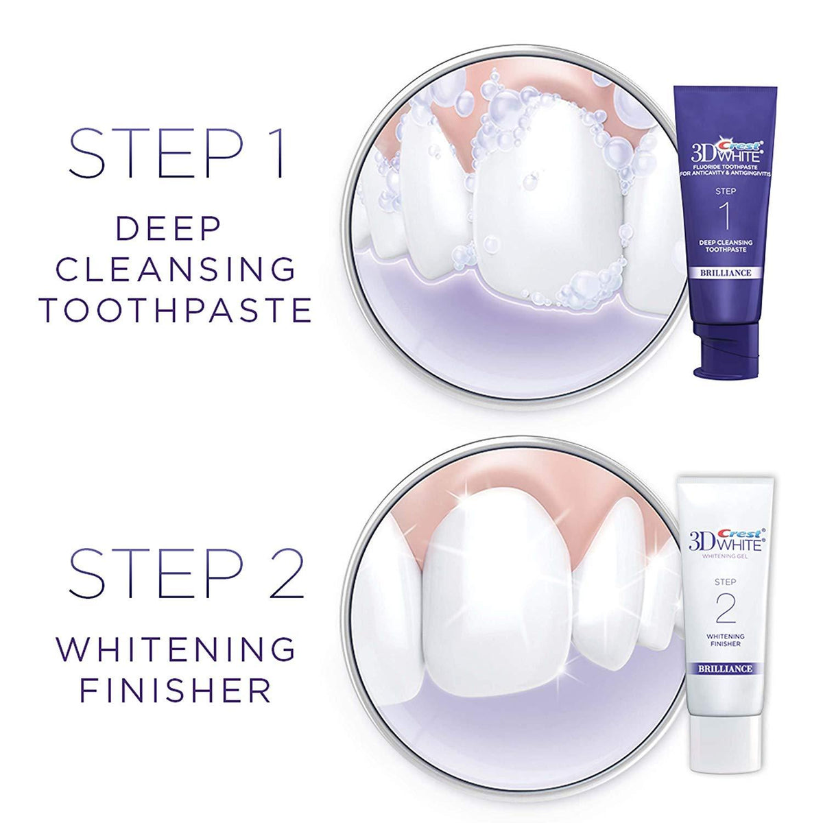 Crest 3D White Brilliance Toothpaste and Whitening Gel System, 4.0oz and 2.3oz