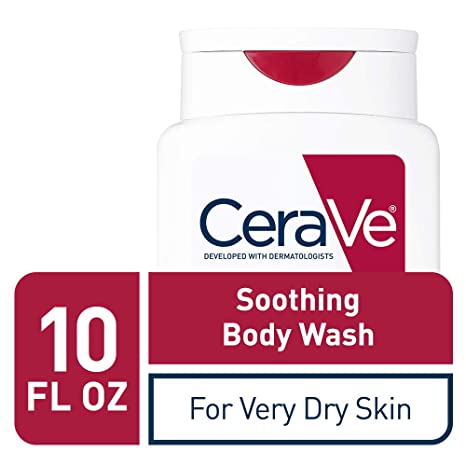 CeraVe Soothing Body Wash For Very Dry Skin Helps Maintain Skin Barrier Gentle Formula (296ml)