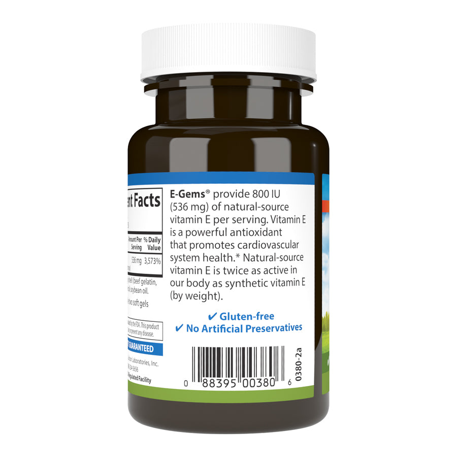 Carlson E-Gems 800 IU (536mg) 100 Soft Gels Heart Health, Antioxidant & Optimal Wellness