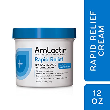 AmLactin Dermatologist Recommended Rapid Relief 15% Lactic Acid Restoring Cream 12 Oz (340g)