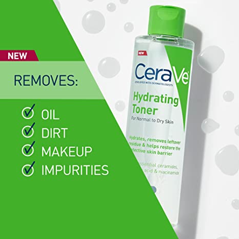 CeraVe Hydrating Toner For Normal To Dry Skin Helps Restore Protective Skin 6.8 Fl Oz (200ml)