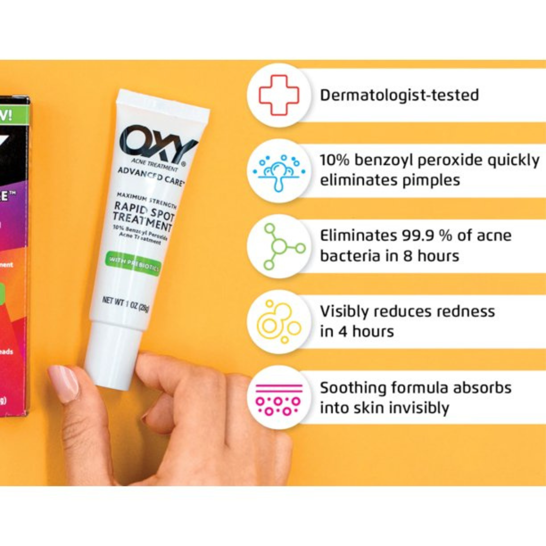 Oxy Acne Treatment Maximum Strength Rapid Spot Treatment With Probiotics 1 Oz PACKAGING MAY VARY