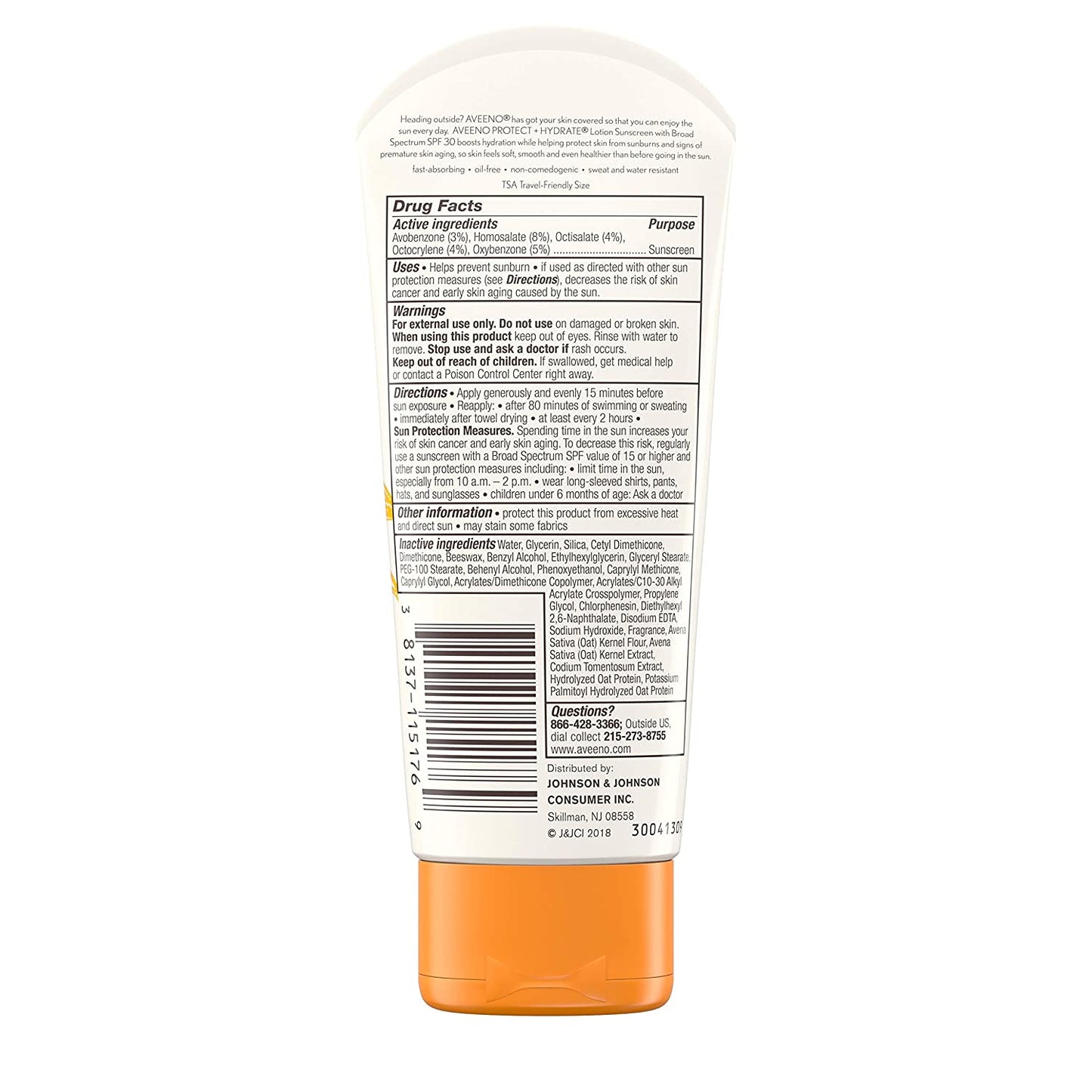 Aveeno Protect + Hydrate Face-Moisturizing Sunscreen Lotion with Broad Spectrum SPF 30, 3 oz