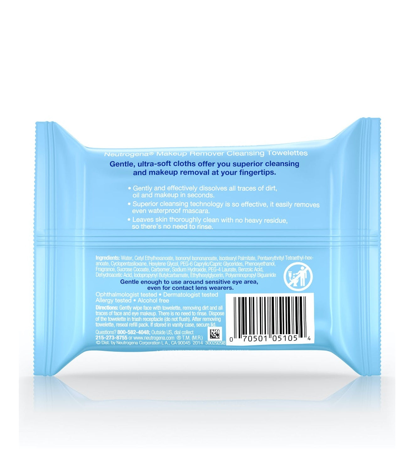 Neutrogena Makeup Remover Cleansing Towelettes Refill Pack, 25 Count