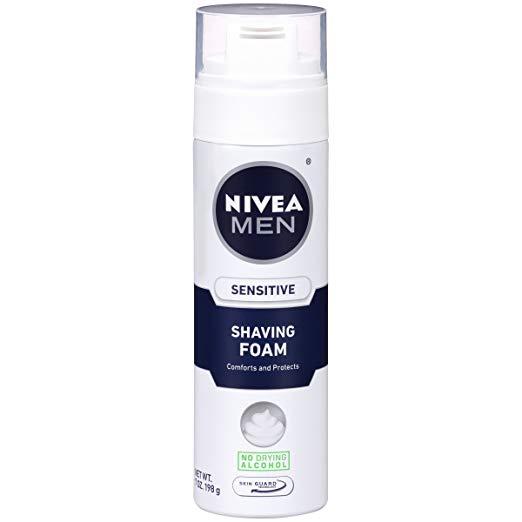 NIVEA Men Sensitive Shaving Foam Soothes Sensitive Skin From Shave Irritation 7 oz. Can