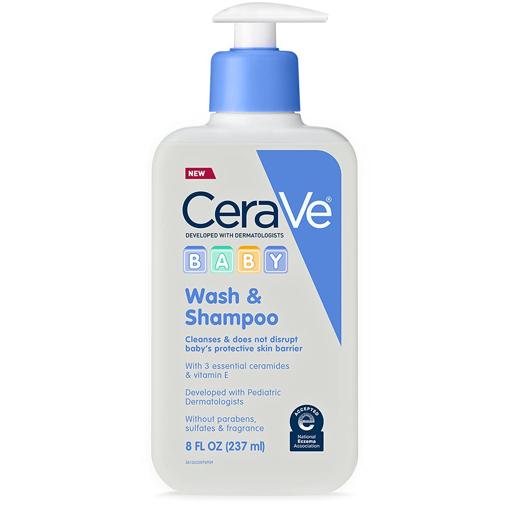 CeraVe Baby Wash & Shampoo with 3 Essential Ceramides & Vitamin E, 8 fl.oz / 237ml