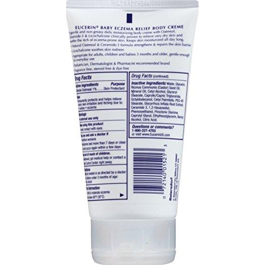 Eucerin Baby Eczema Relief Body Creme, 5 oz PACKAGING MAY VARY