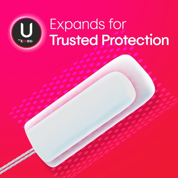 U by Kotex Security Unscented Tampons Plastic Applicator 16 Count