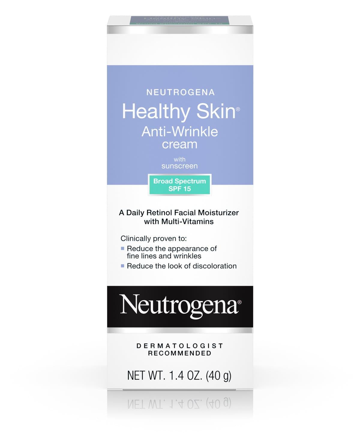 Neutrogena Healthy Skin Anti-Wrinkle Cream with Sunscreen Broad Spectrum SPF 15, 1.4 oz. / 40g