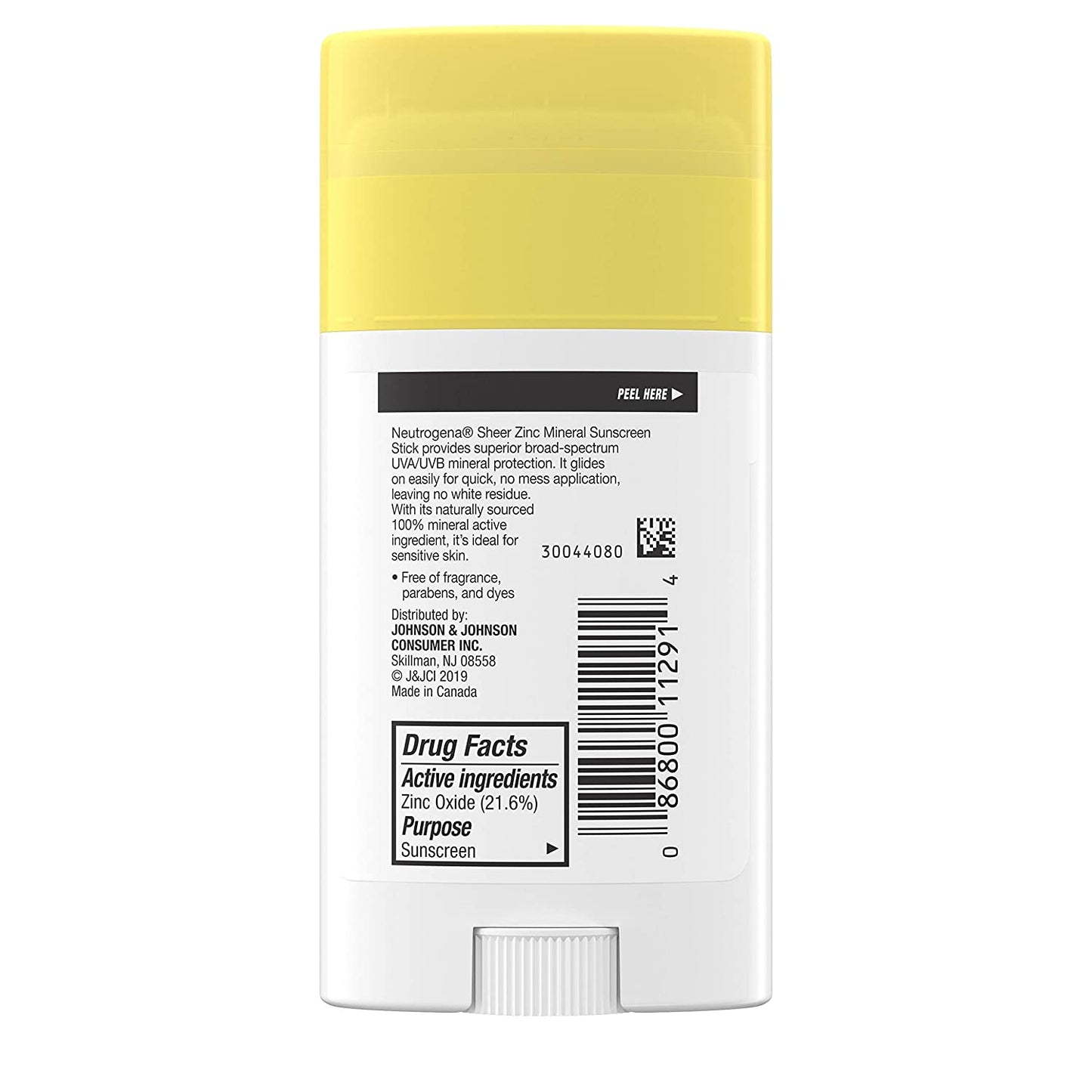 Neutrogena Sheer Zinc Oxide Mineral Sunscreen Stick with Vitamin E SPF 50+ UVA/UVB Protection 1.5 oz. 42 g