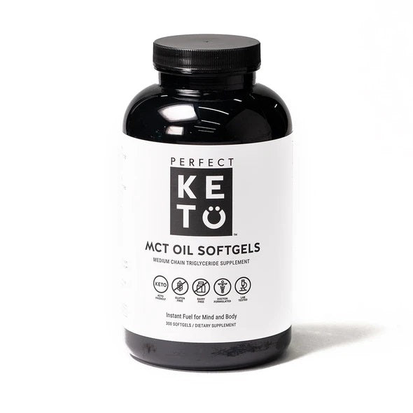 Perfect Keto MCT Oil Softgels, 3000 mg Medium Chain Triglycerides Supplement, 300 Softgels