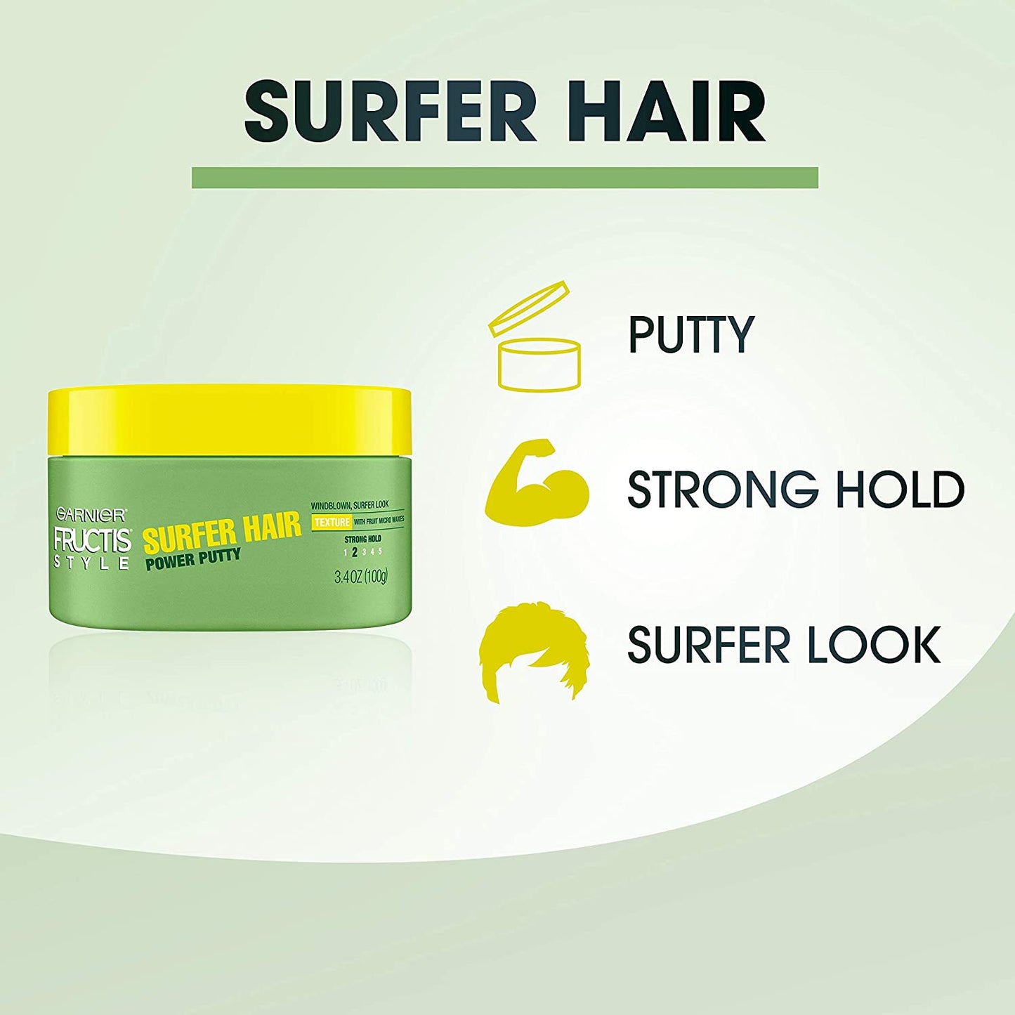 Garnier Fructis Style Surfer Hair Power Putty with Fruit Micro Waxes, 3.4 oz. / 100g