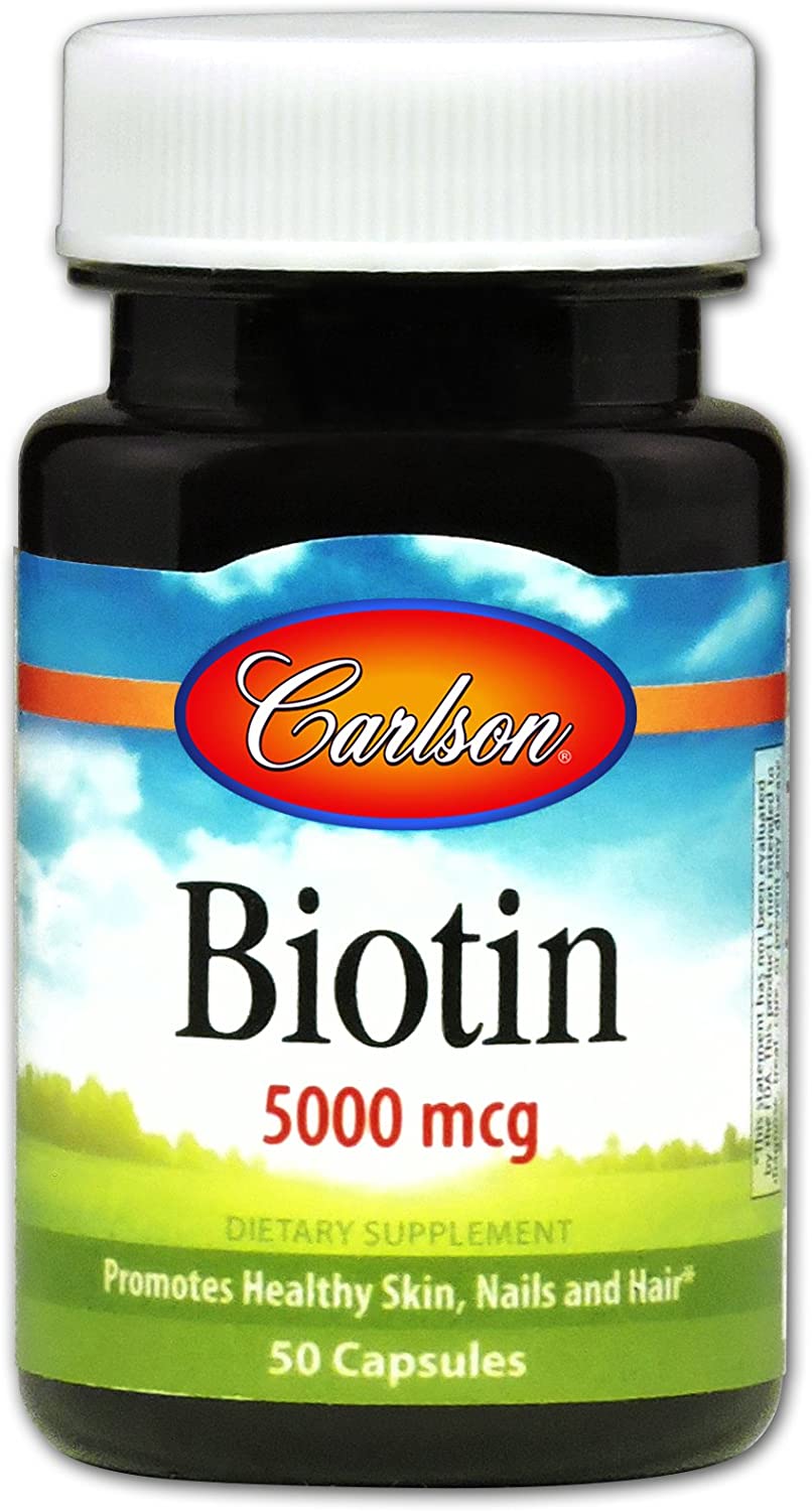 Carlson Biotin 5 mg / 5000 mcg (50 Capsules)