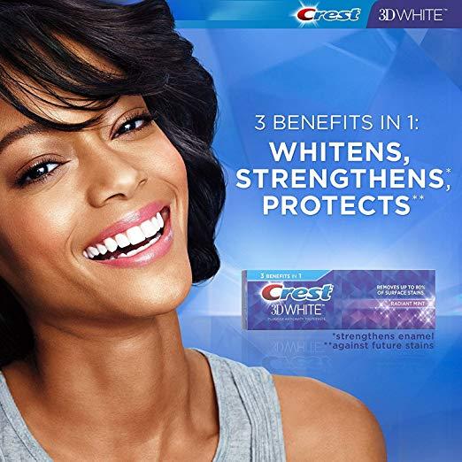 Crest 3D White Toothpaste Radiant Mint 6.4 oz