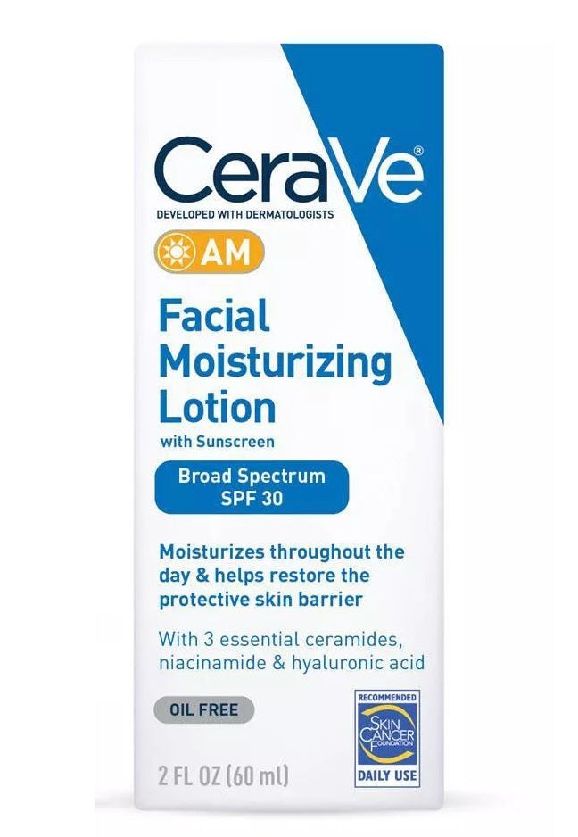 CeraVe Facial Moisturizing Lotion Oil Free AM SPF 30, 2 oz