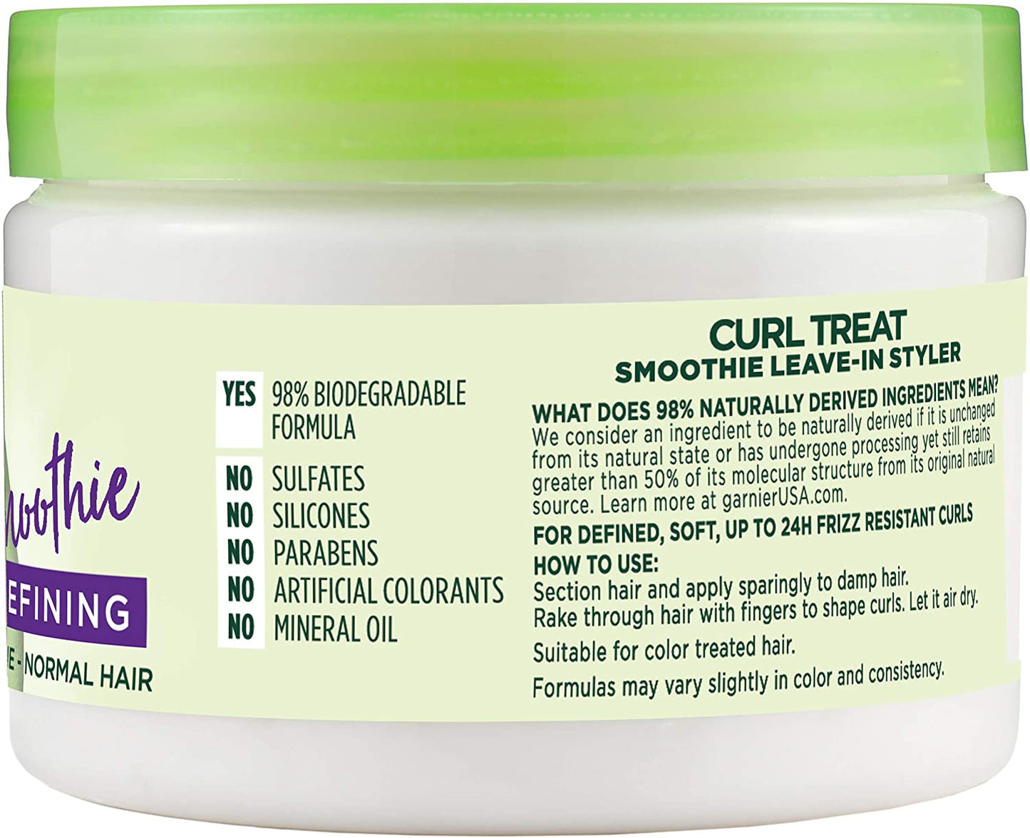 Garnier Fructis Style Curl Treat Defining Smoothie for Fine to Normal Curly Hair, 10.5 fl.oz / 311ml