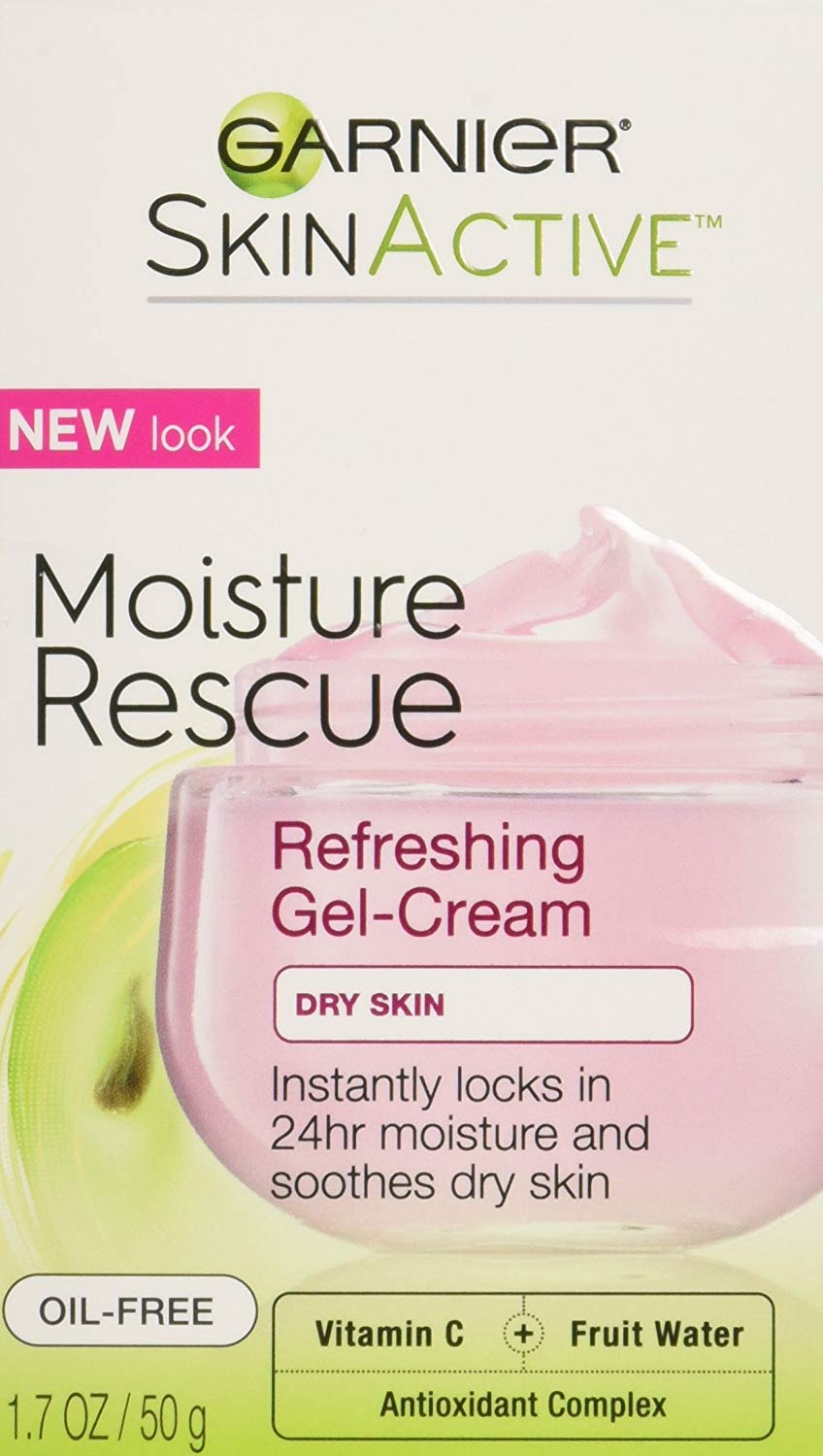 Garnier SkinActive Moisture Rescue Refreshing Gel-Cream for Dry Skin, 1.7 oz (50 g)