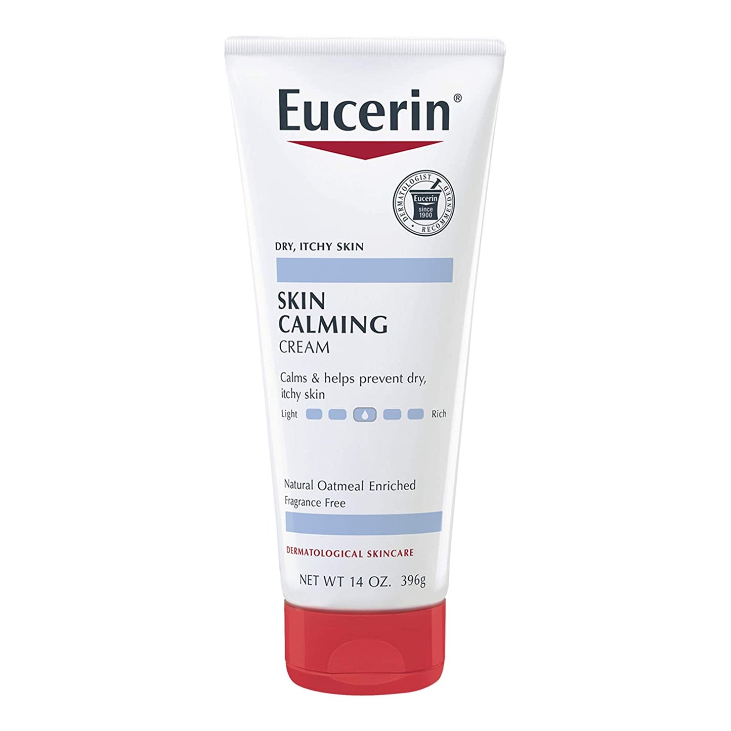 Eucerin Skin Calming Itch Soothing Cream Natural Oatmeal Enriched 14 oz. / 396g