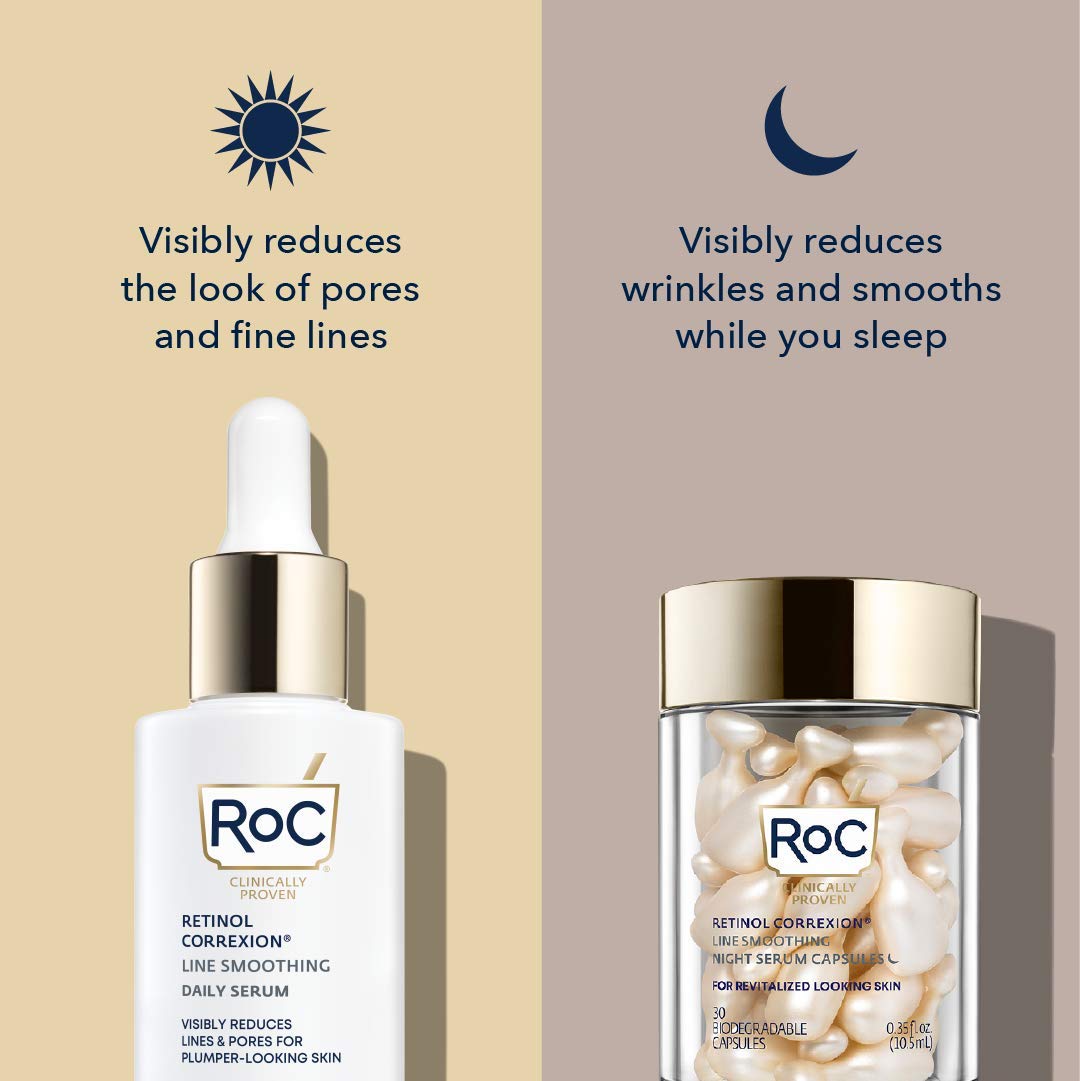 RoC Clinically Proven Advanced Retinol Correxion Line Smoothing 30-pc Night Serum Capsule 10.5 mL