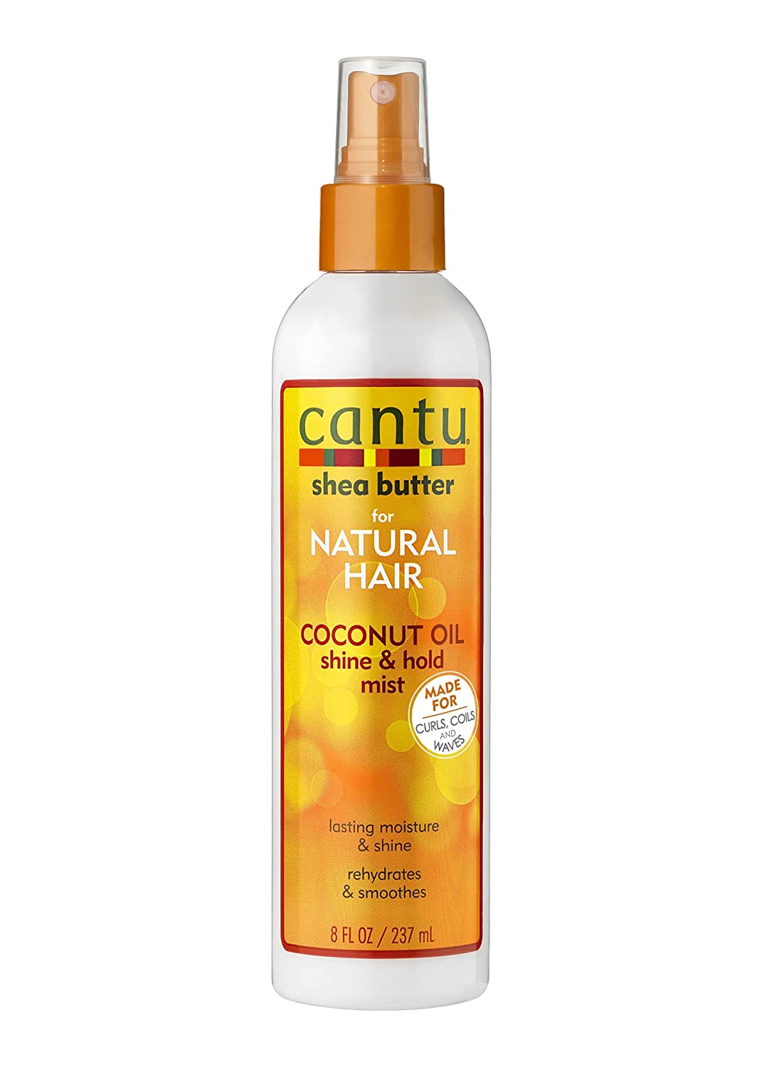 Cantu Shea Butter for Natural Hair Coconut Oil Shine and Hold Mist, 8 fl.oz / 237ml