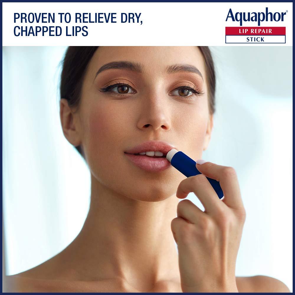 Aquaphor Lip Repair Stick, Soothes Dry Chapped Lips .17 oz (Pack of 2)