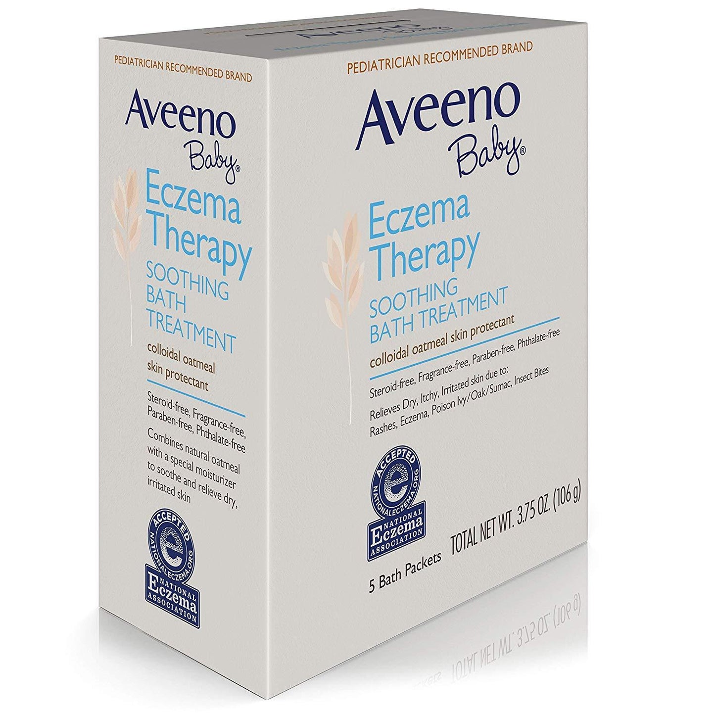 Aveeno Baby Eczema Therapy Soothing Bath Treatment Colloidal Oatmeal Skin Protectant, 3.75 oz. / 106g