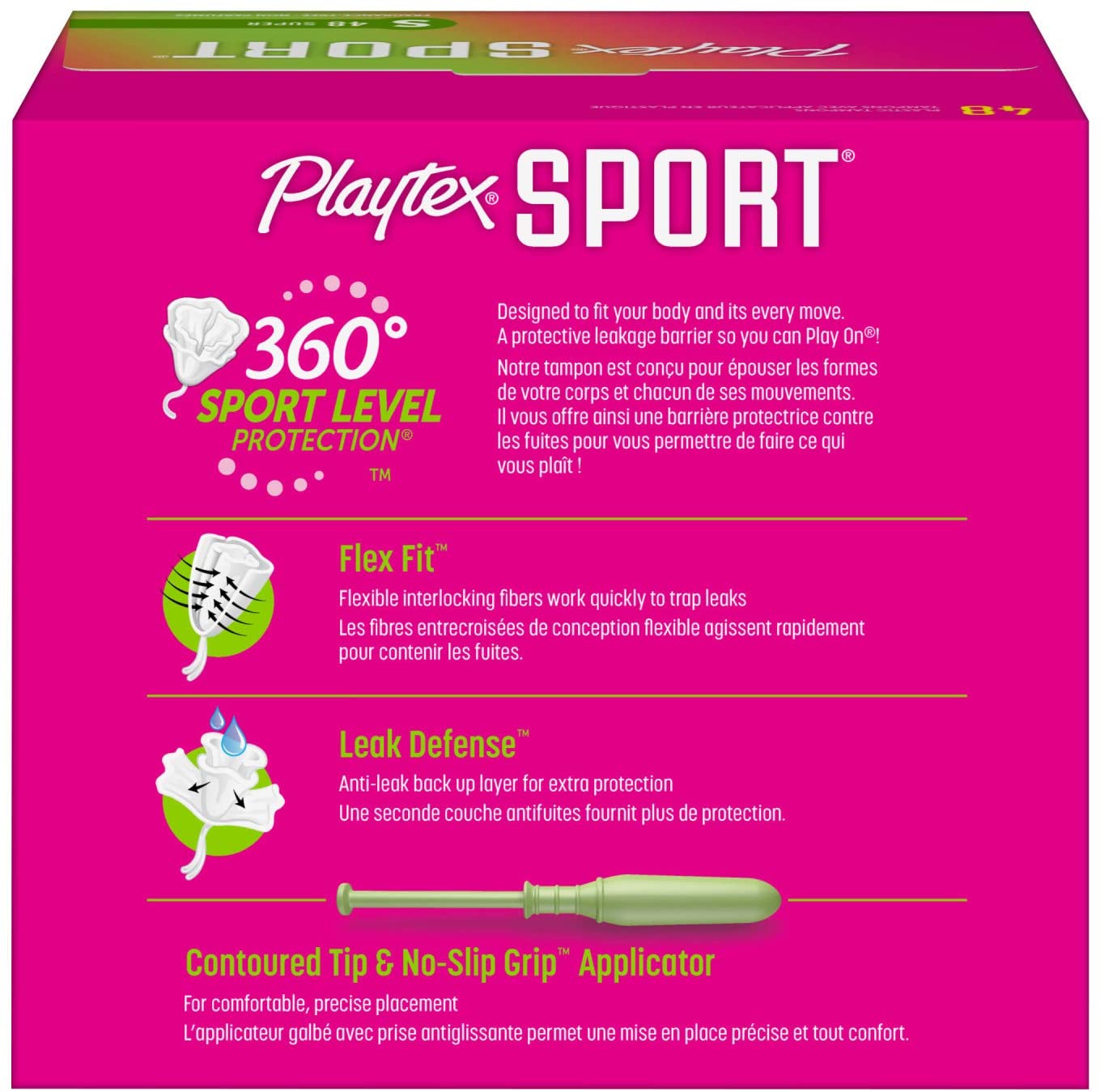 Playtex Sport Tampons Super Absorbency, Unscented, 48 Count