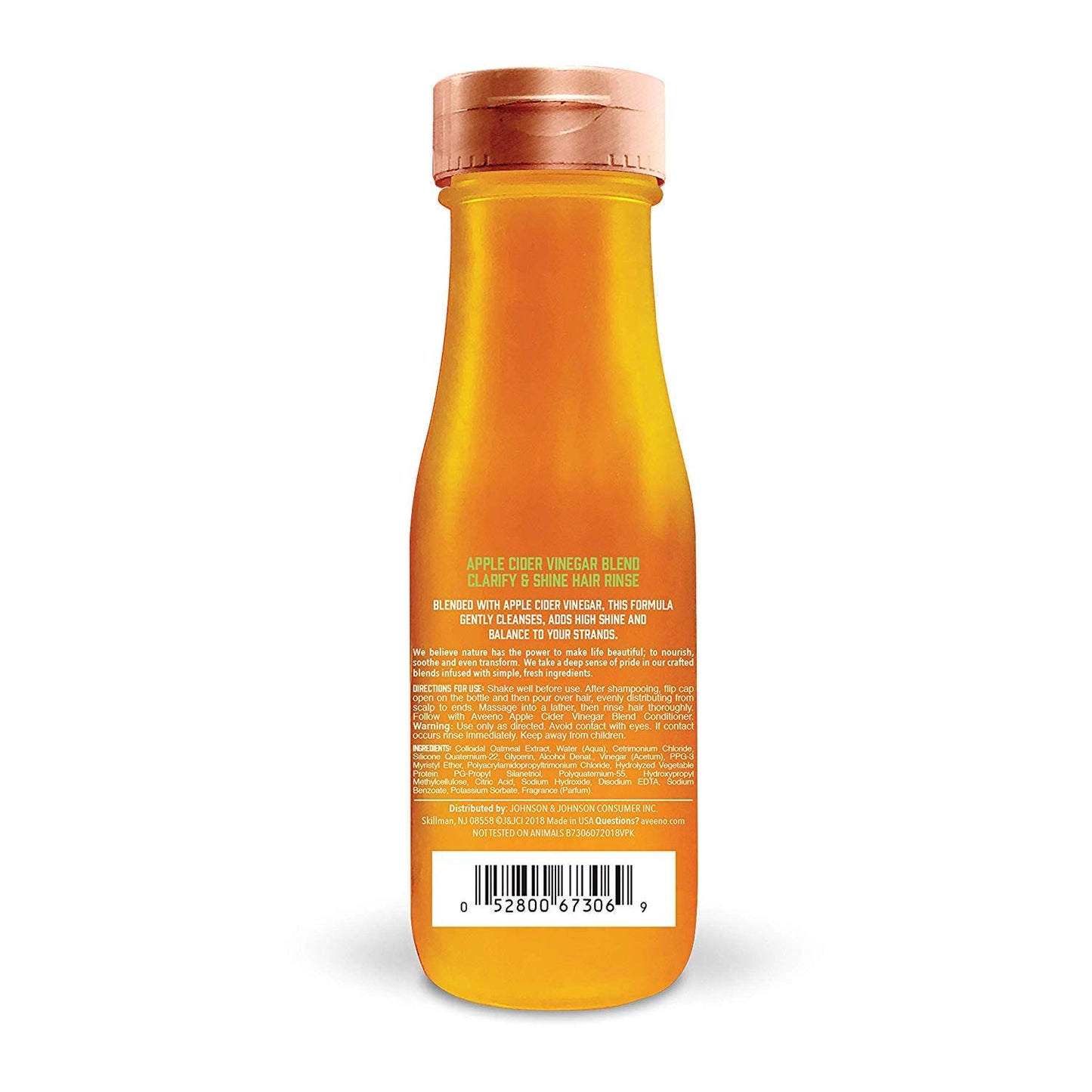 Aveeno Apple Cider Vinegar Blend In-Shower Hair Rinse Clarify & Shine, 6.8 fl.oz / 201 ml