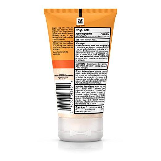 Neutrogena Oil-Free Acne Face Wash Daily Scrub With Salicylic Acid, 124 ml